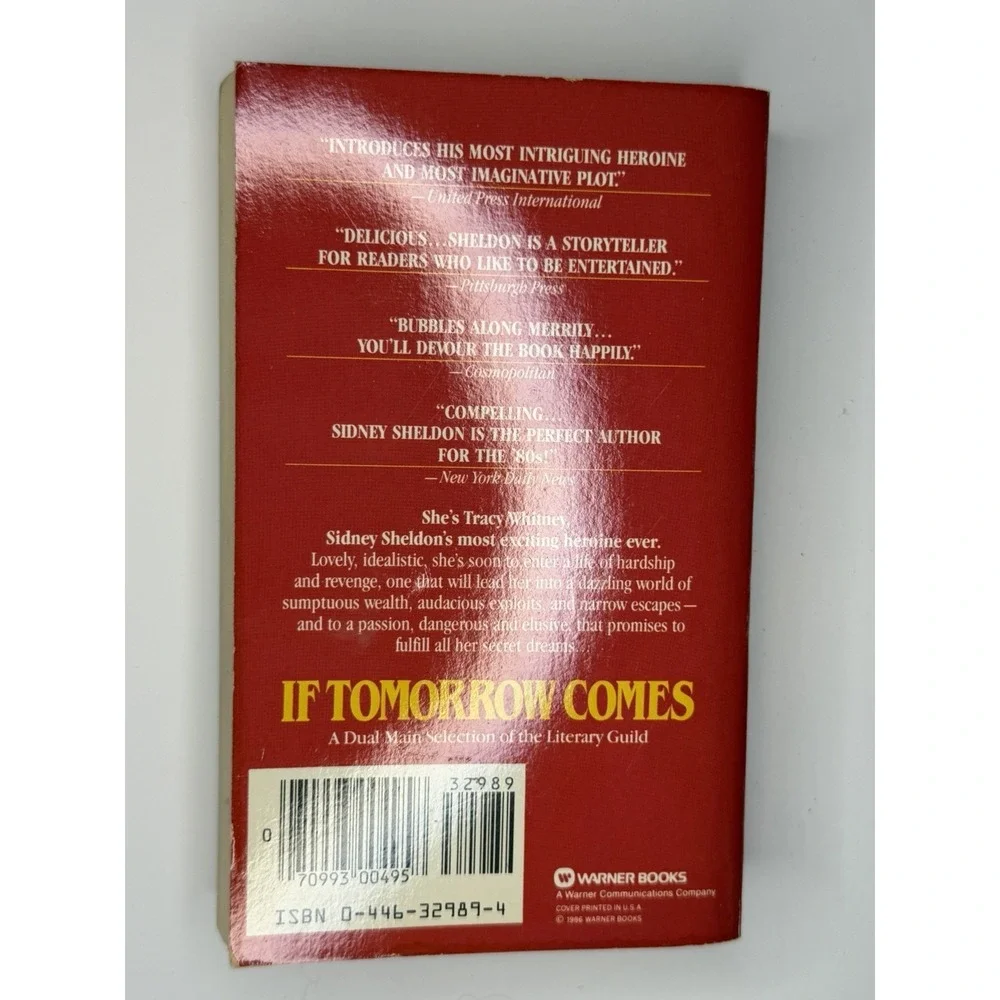 Sidney Sheldon If Tomorrow Comes Paperback Warner Books Fiction Vintage Novel